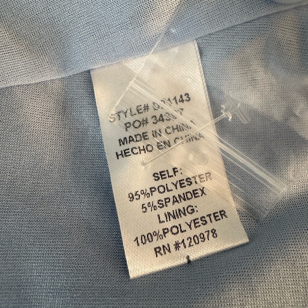 Entro Chambray Blue Button Down Tiered Dress size large - Picture 6 of 6